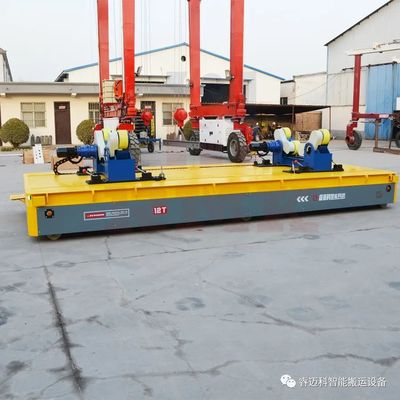 縱橫全向移動無軌搬運車--12噸滾輪架舵輪系統無軌車